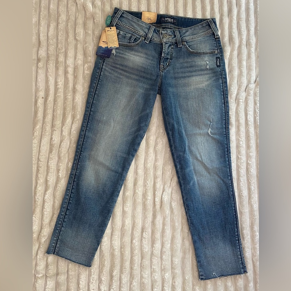 Silver Suki Skinny Cropped Jeans Women's in indigo NWT (89.00)